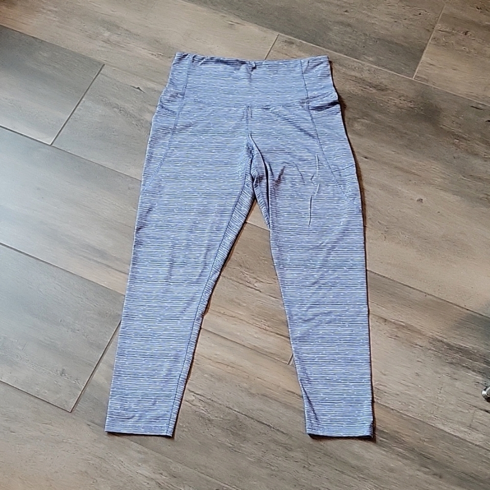 C9 Champion Women's High Waist Cropped Legging, heather blue, L